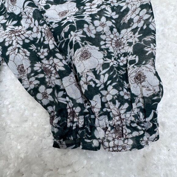 Cabi Green Floral Peasant Blouse - Picture 6 of 7